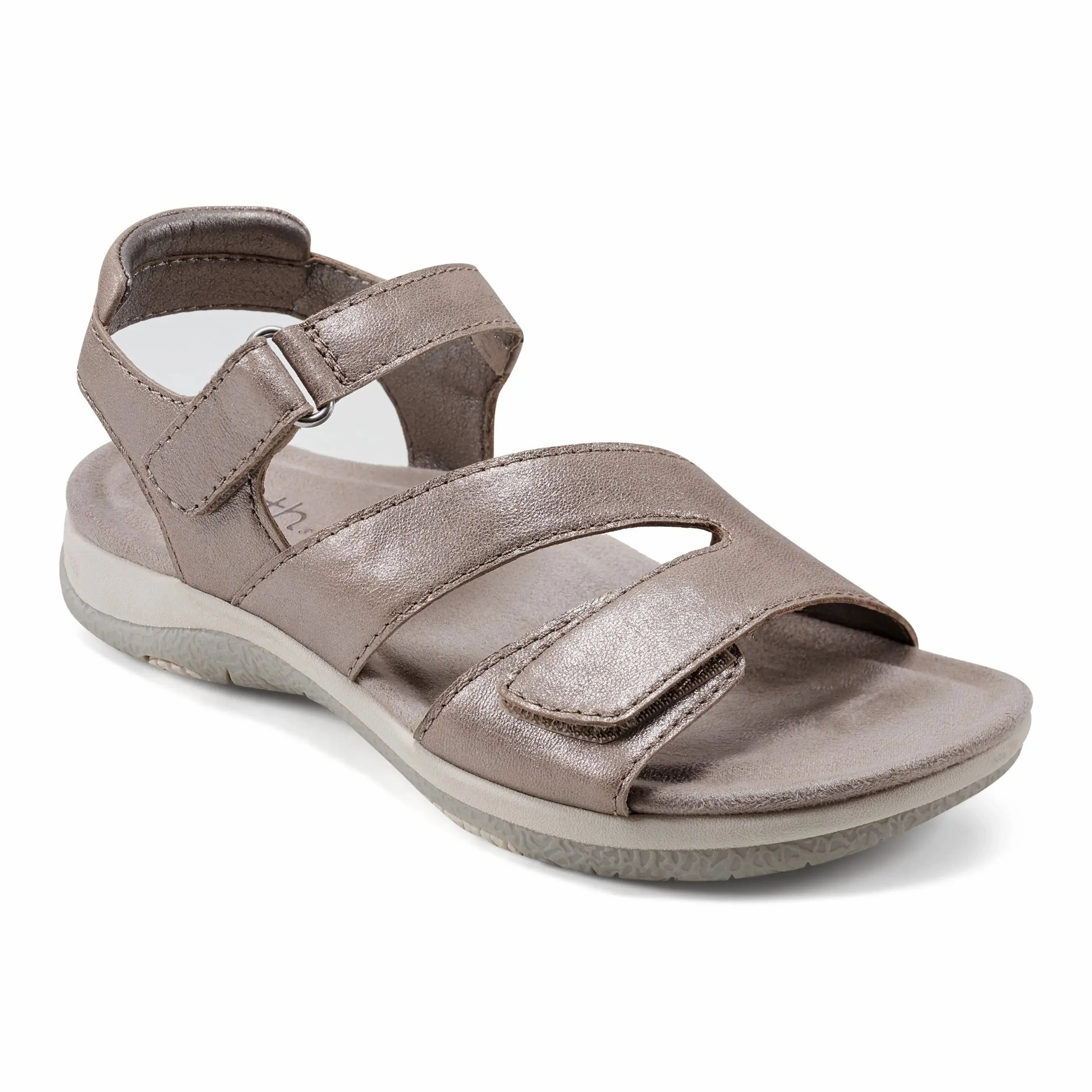 Compression Molded Foam Sureal Casual Strappy Round Toe Flat Sandals