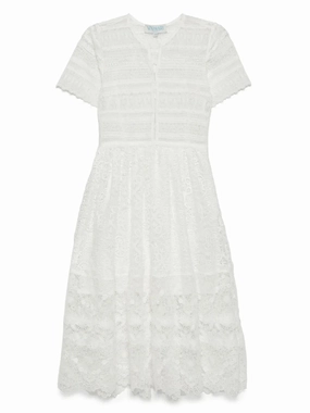 Gianni Midi Dress in White Shoot Mood