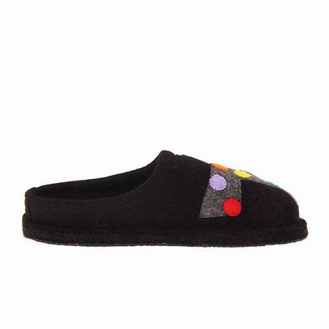 Haflinger Jack Slipper (Women) - Black Sophisticated Cut Fashionable Cut