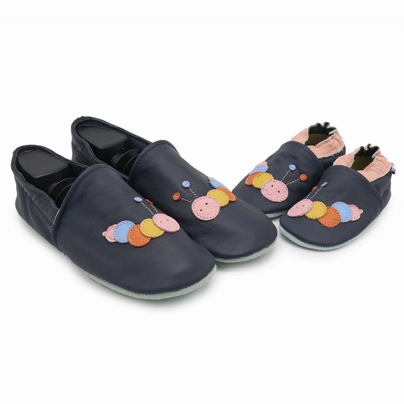 Caterpillar Dark Blue Parent-Child matching shoes- slippers Wide Toe Box Construction