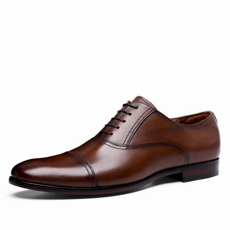 West Louis? Retro Bullock Leather Oxford Shoes Smart - casual footwear streamlined - upper
