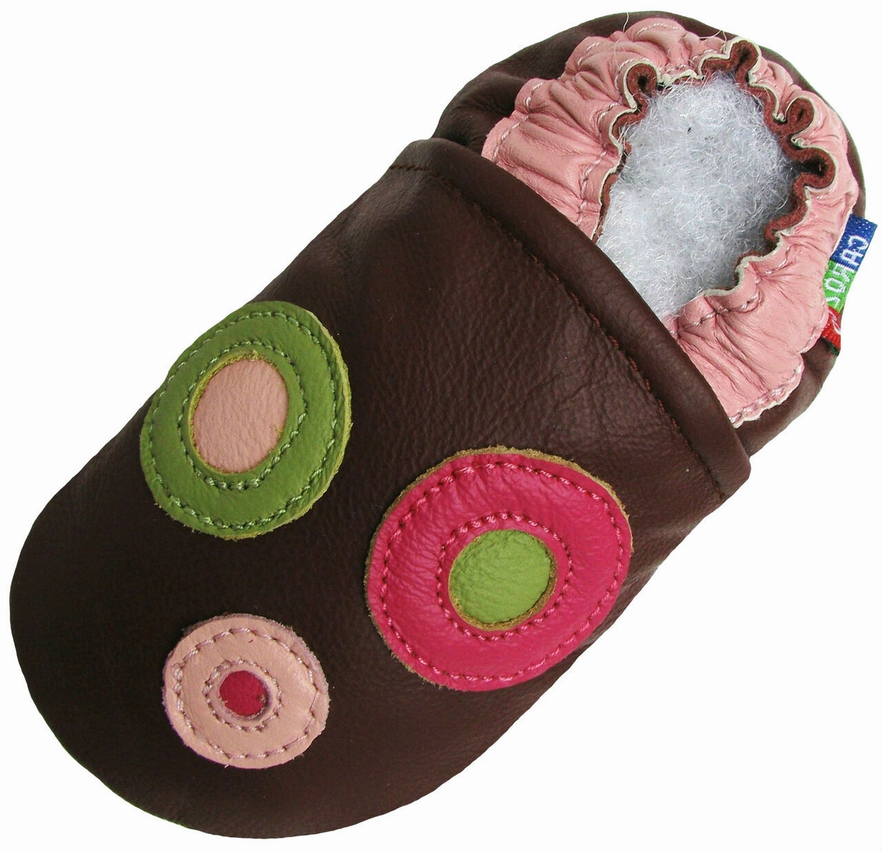 perforated upper Noise Reducing Circle Purple Outdoor up to 4 Years Rubber sole Genuine leather Baby Kids Toddlers