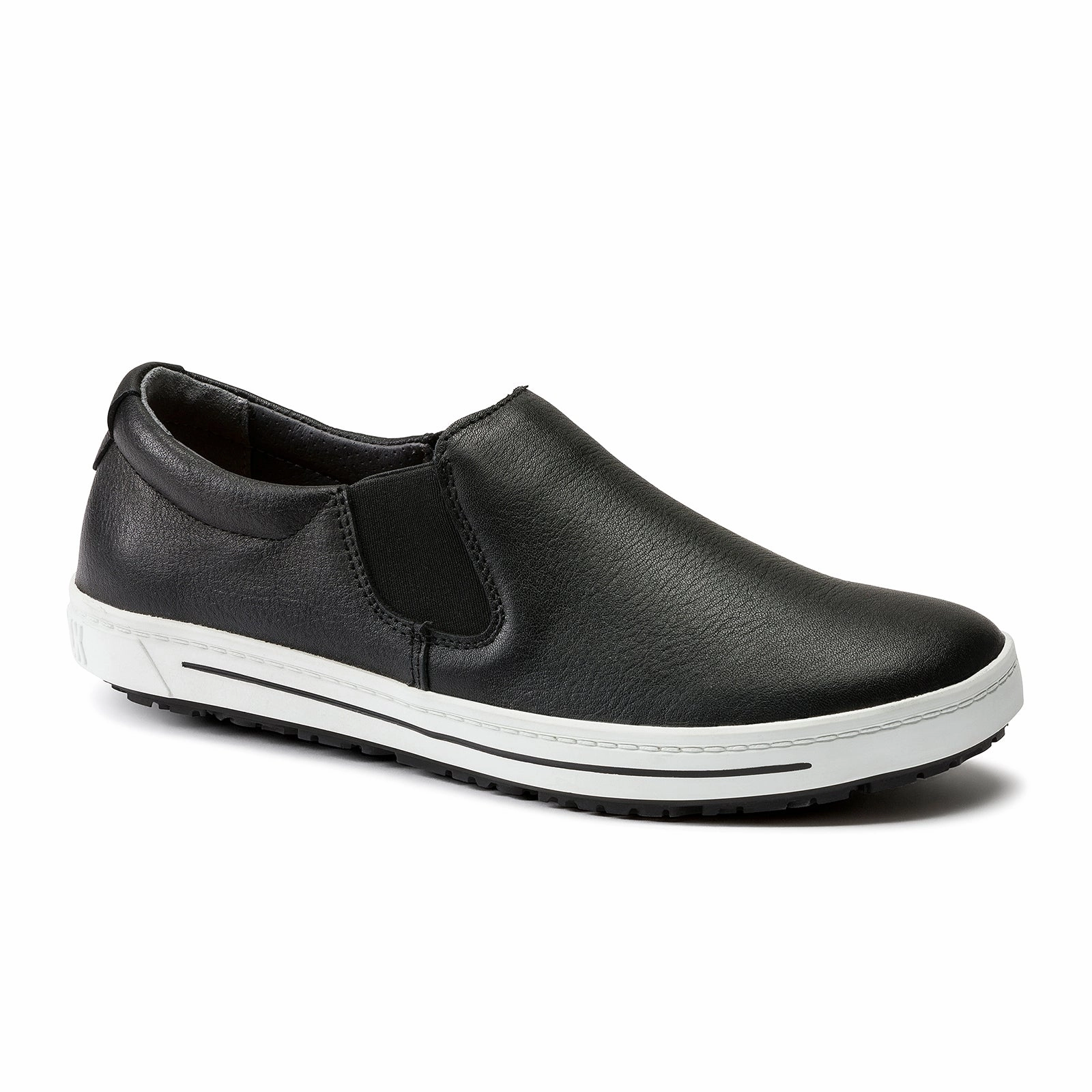 Birkenstock QO400 Slip On Safety Shoe (Unisex) - Black Leather Timeless Fit Look City Mood