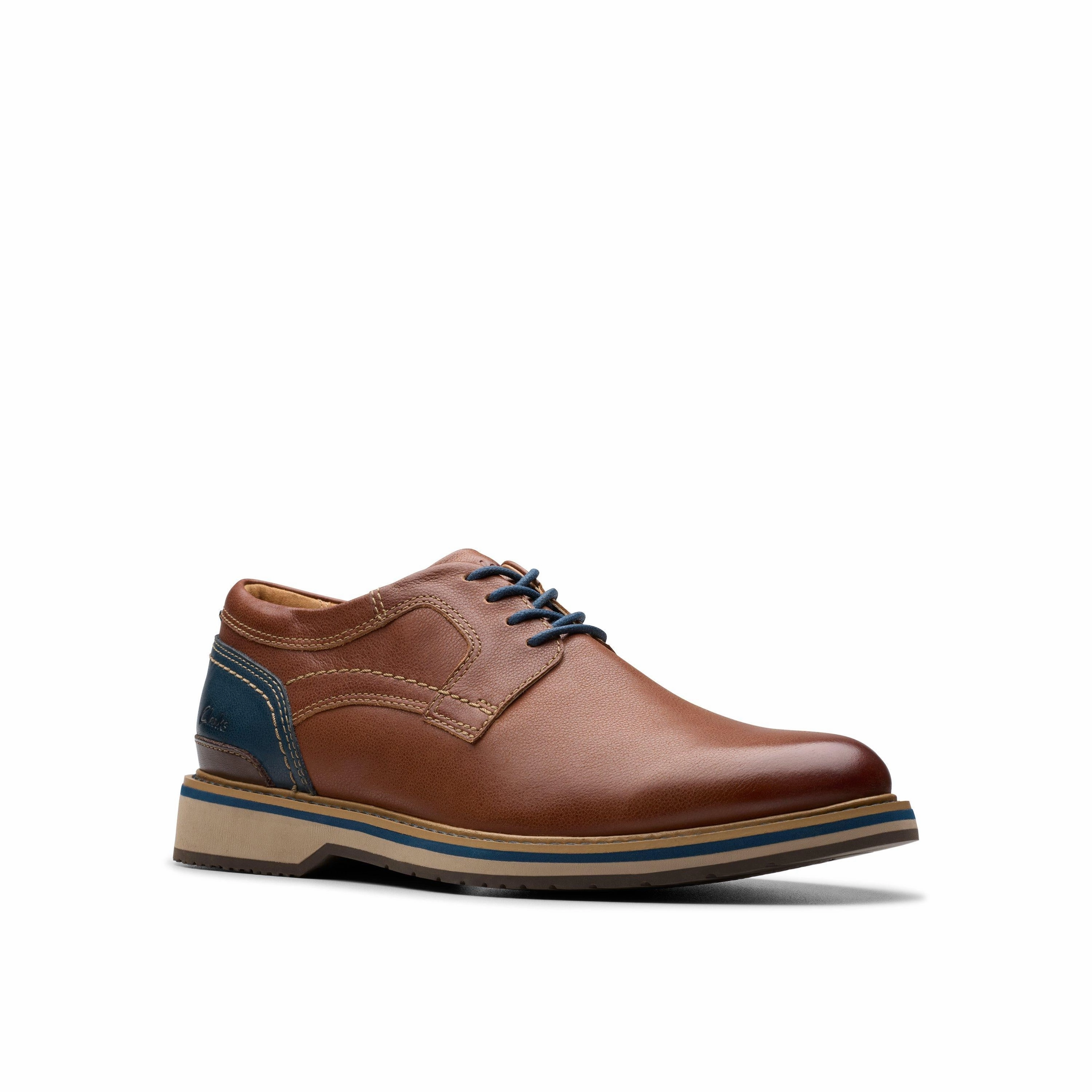 CLARKS MONAHAN PLAIN Polished Leather Finish