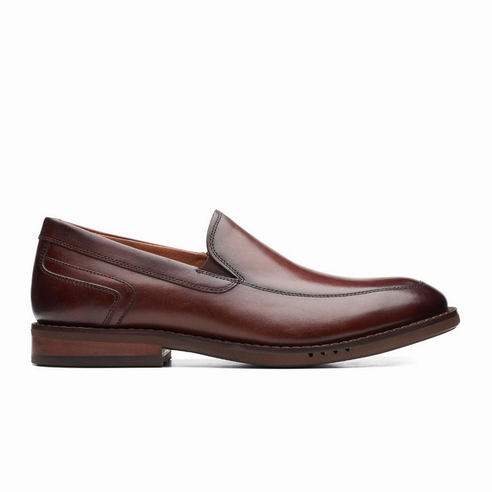 Clarks Un Hugh Step Slip On Loafer (Men) - Brown Leather Whimsical Mood