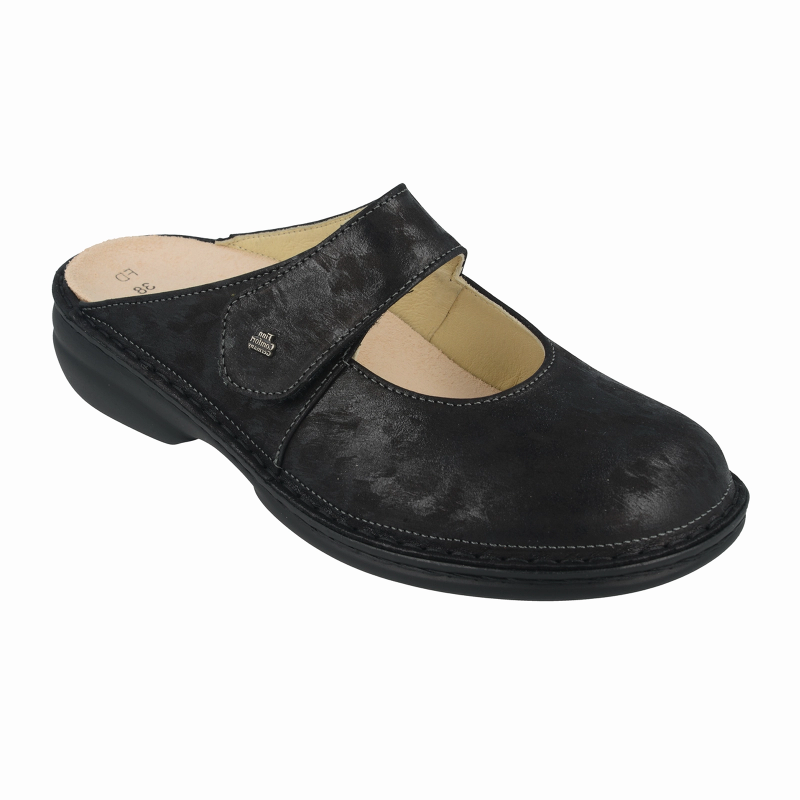 Playful design piece Brunch Fit Finn Comfort Stanford Clog (Women) - Nero Vegas