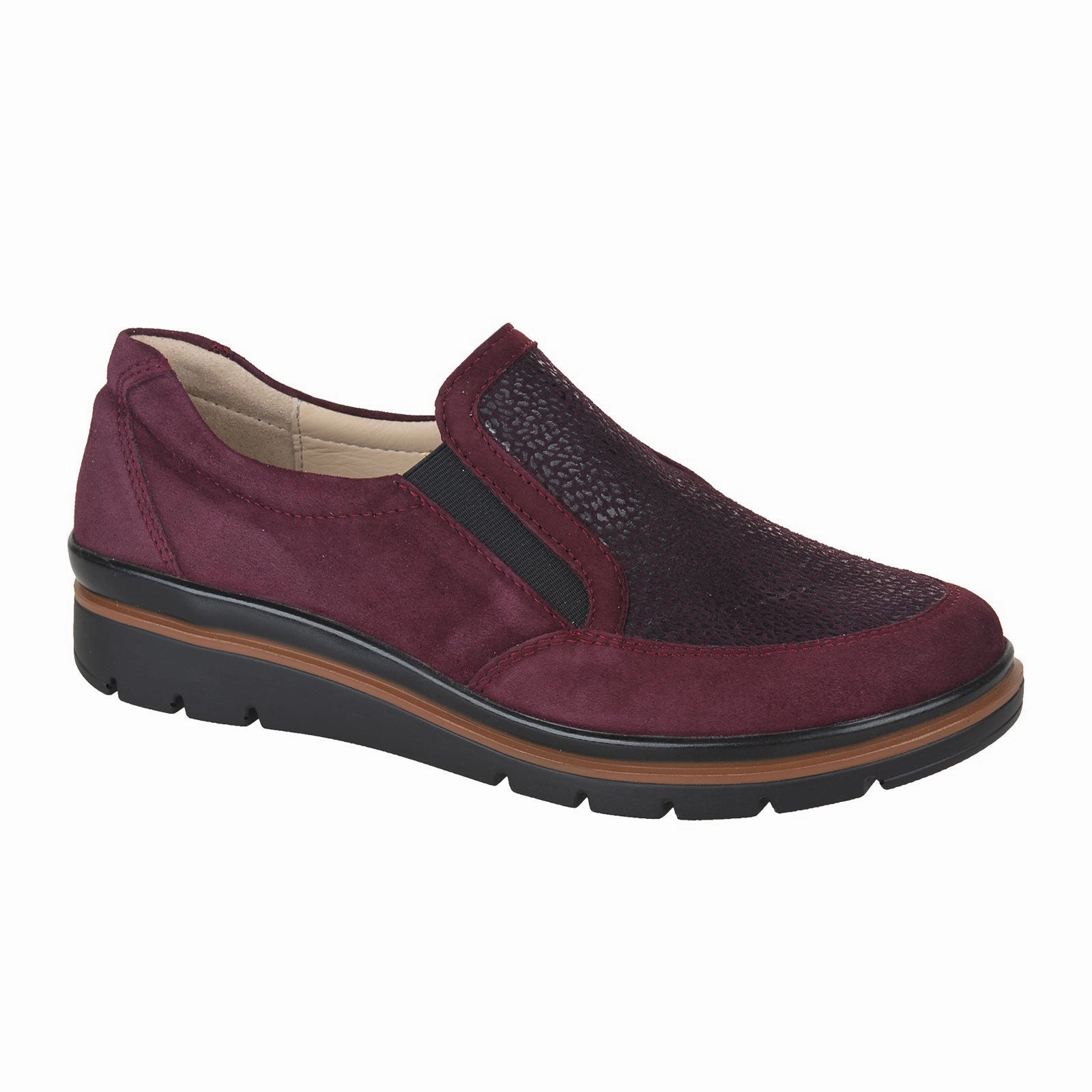 Fidelio Namir Slip On (Women) - Vino Nubuck Comfy Fit Wear