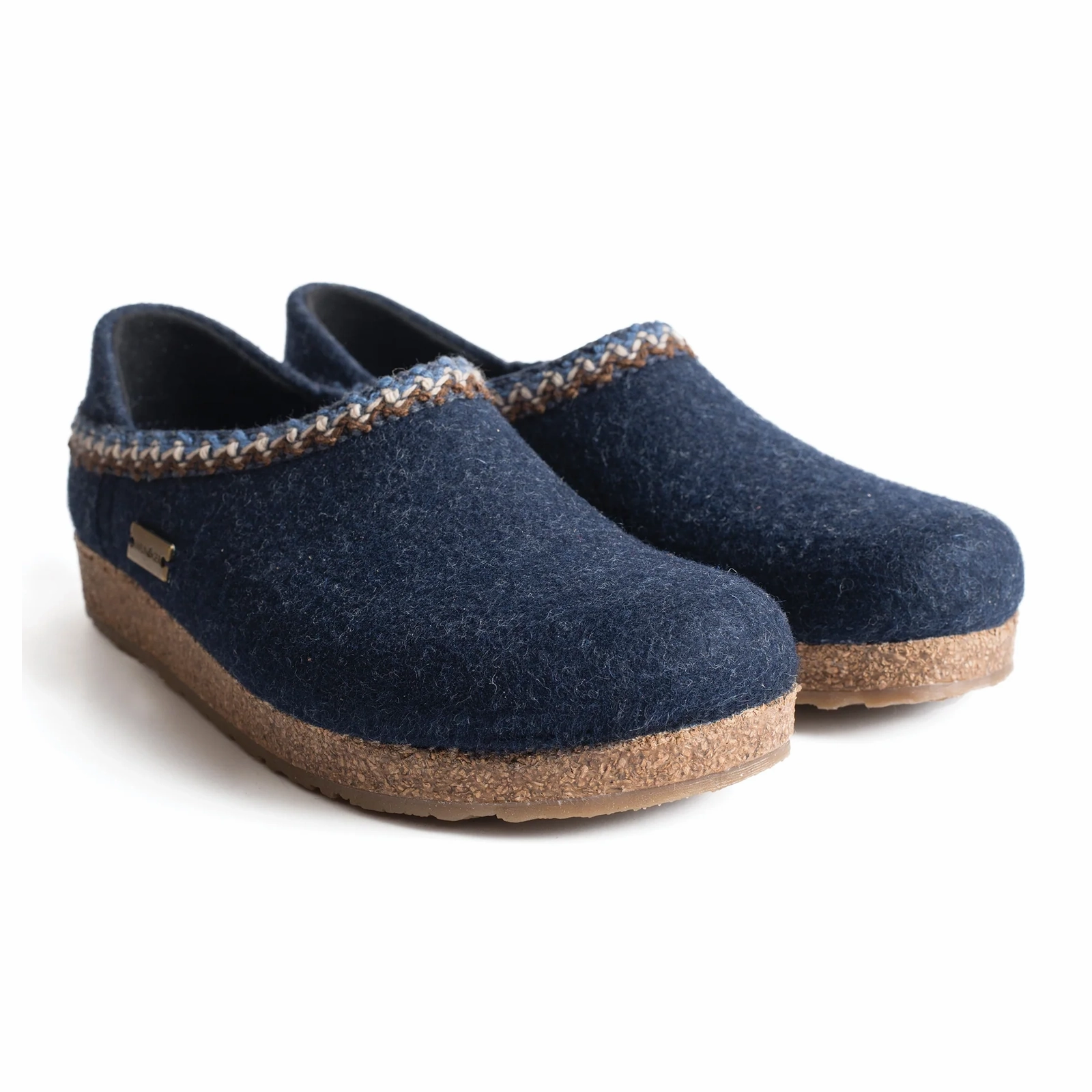 Haflinger GZH Zig Zag Clog (Unisex) - Captain's Blue BreathableLining Elegant holiday wear