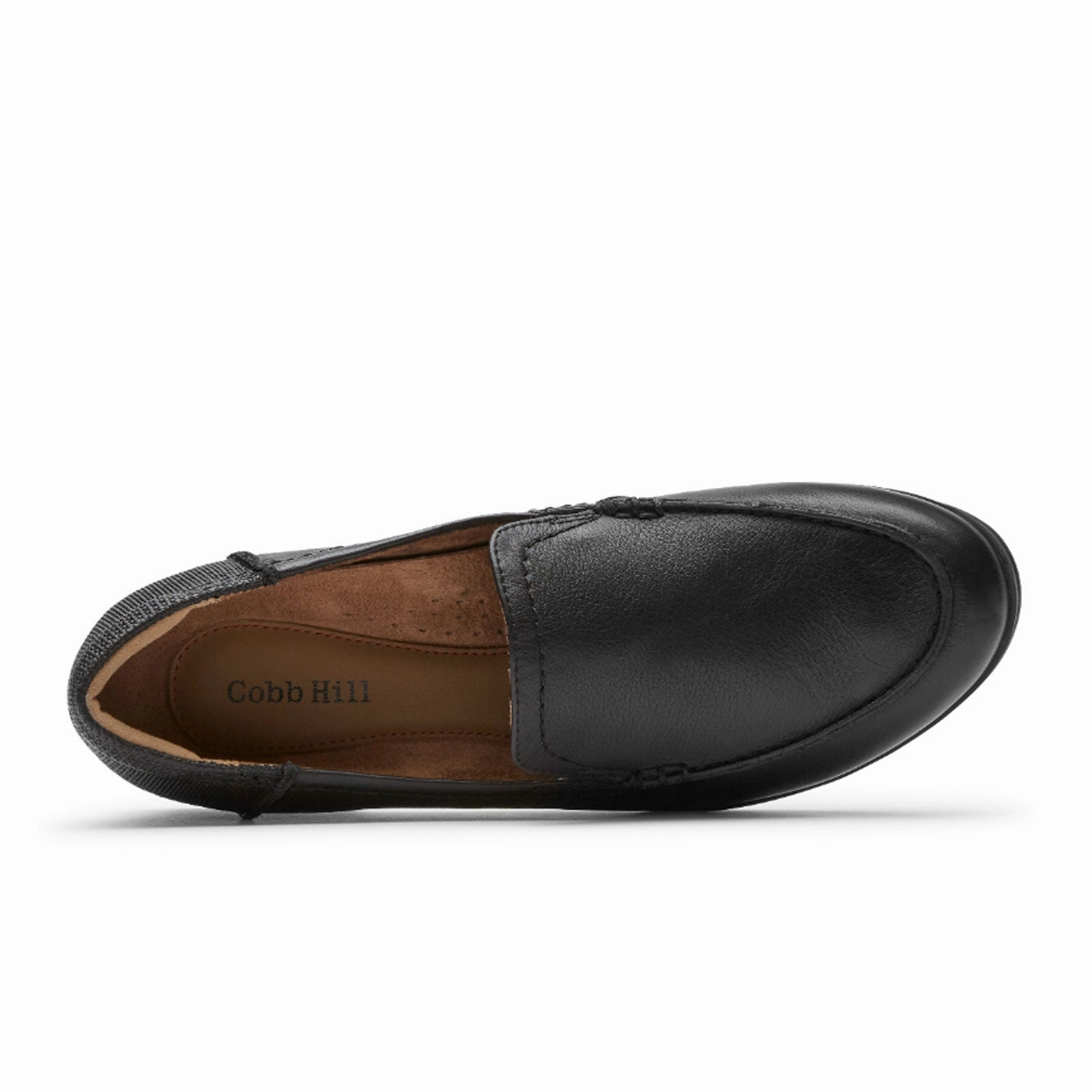 Breathable Feel Cobb Hill Crosbie Moc Loafer (Women) - Black Leather