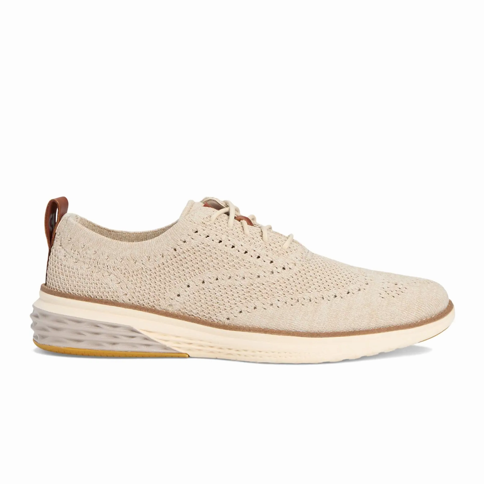 Cole Haan Grand Hurrion Stitchlite Wingtip Oxford (Men) - Birch/Light Sesame/Ivory Flowing Fit