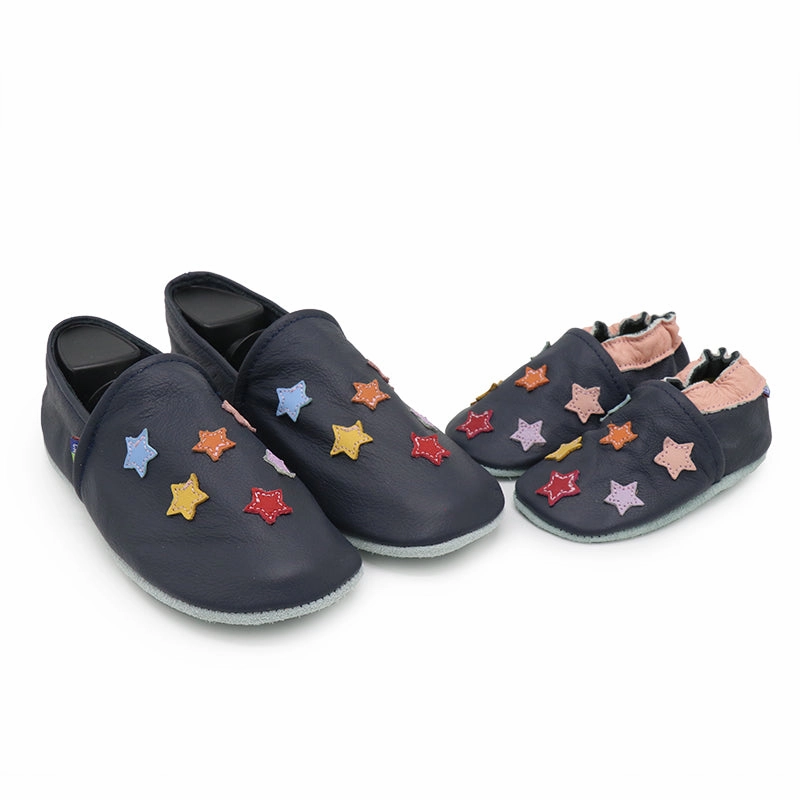 Colorful Star Dark Blue Parent Child Matching shoes-slippers Temperature Regulating Fabric Iconic wear