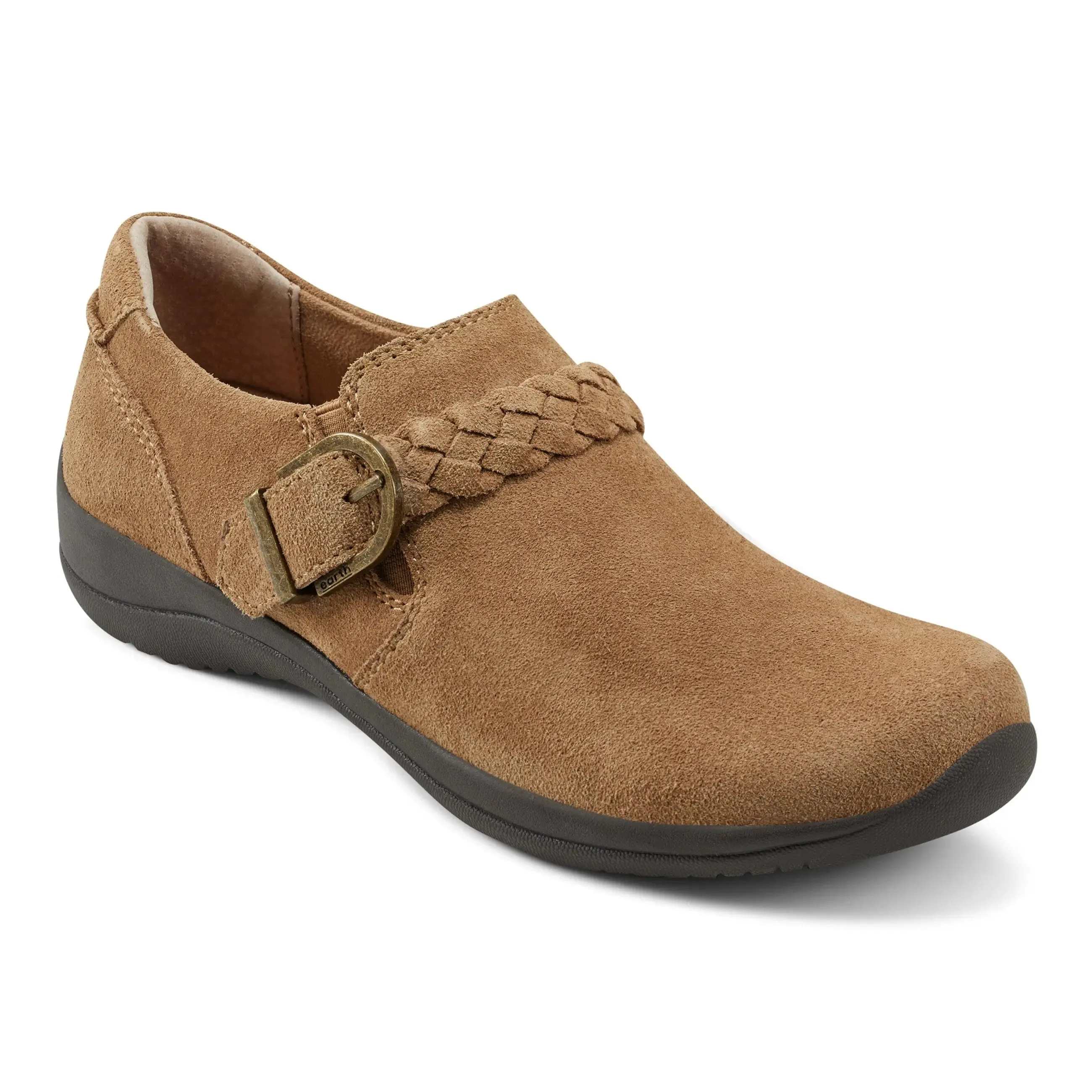 Bold materials partygoers Farage Round Toe Casual Slip-on Flats