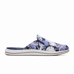 Clarks Breeze Shore Slide (Women) - Lavender Combi Dreamy Silhouette