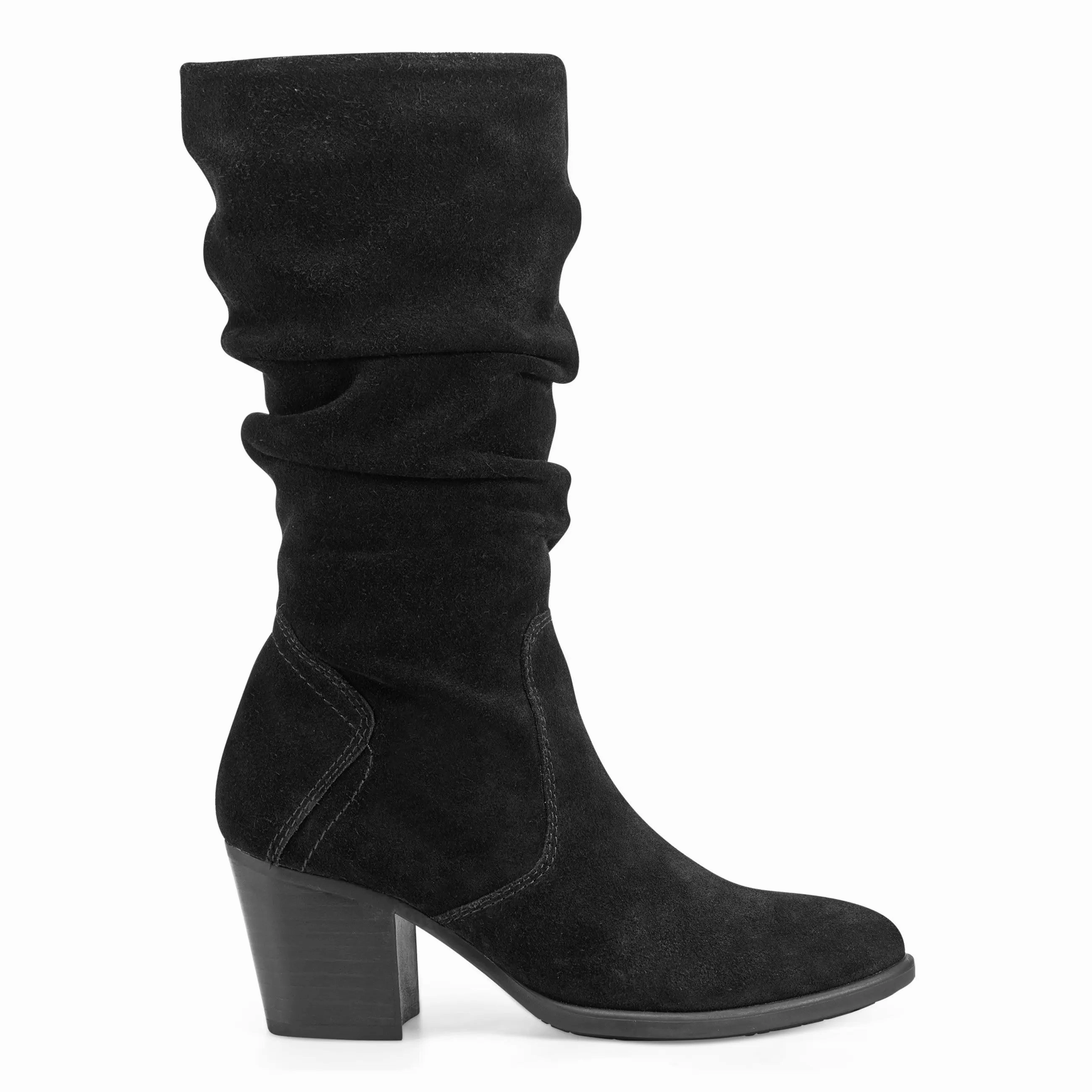 Stylish Silhouette Vine Block Heel Almond Toe Casual Boots