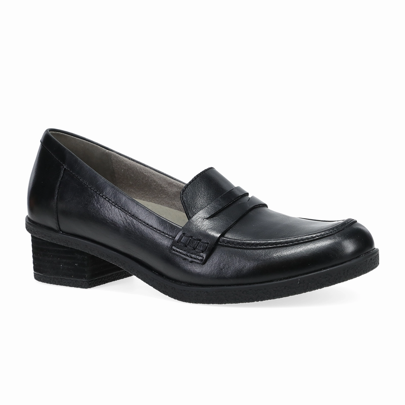 Dansko Danica Loafer (Women) - Black Waterproof Burnished Sophisticated Design Light Touch