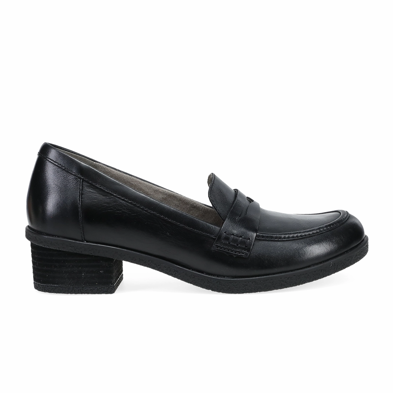 Dansko Danica Loafer (Women) - Black Waterproof Burnished Soft Shape Clean Tone