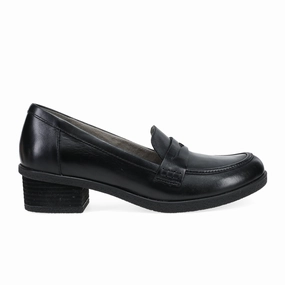 Dansko Danica Loafer (Women) - Black Waterproof Burnished Soft Shape Clean Tone