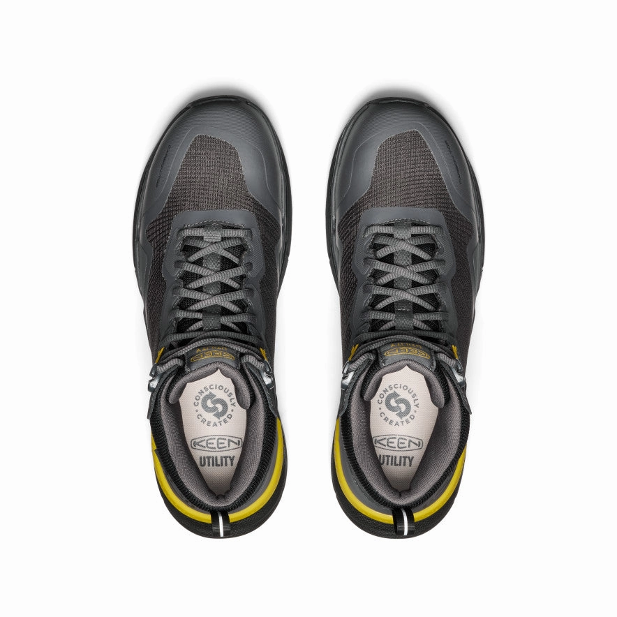 All Weather Guard Shoes Comfort Force Shoes Men's Synchro Waterproof Work Boot (Carbon Toe)  |  Magnet/Black