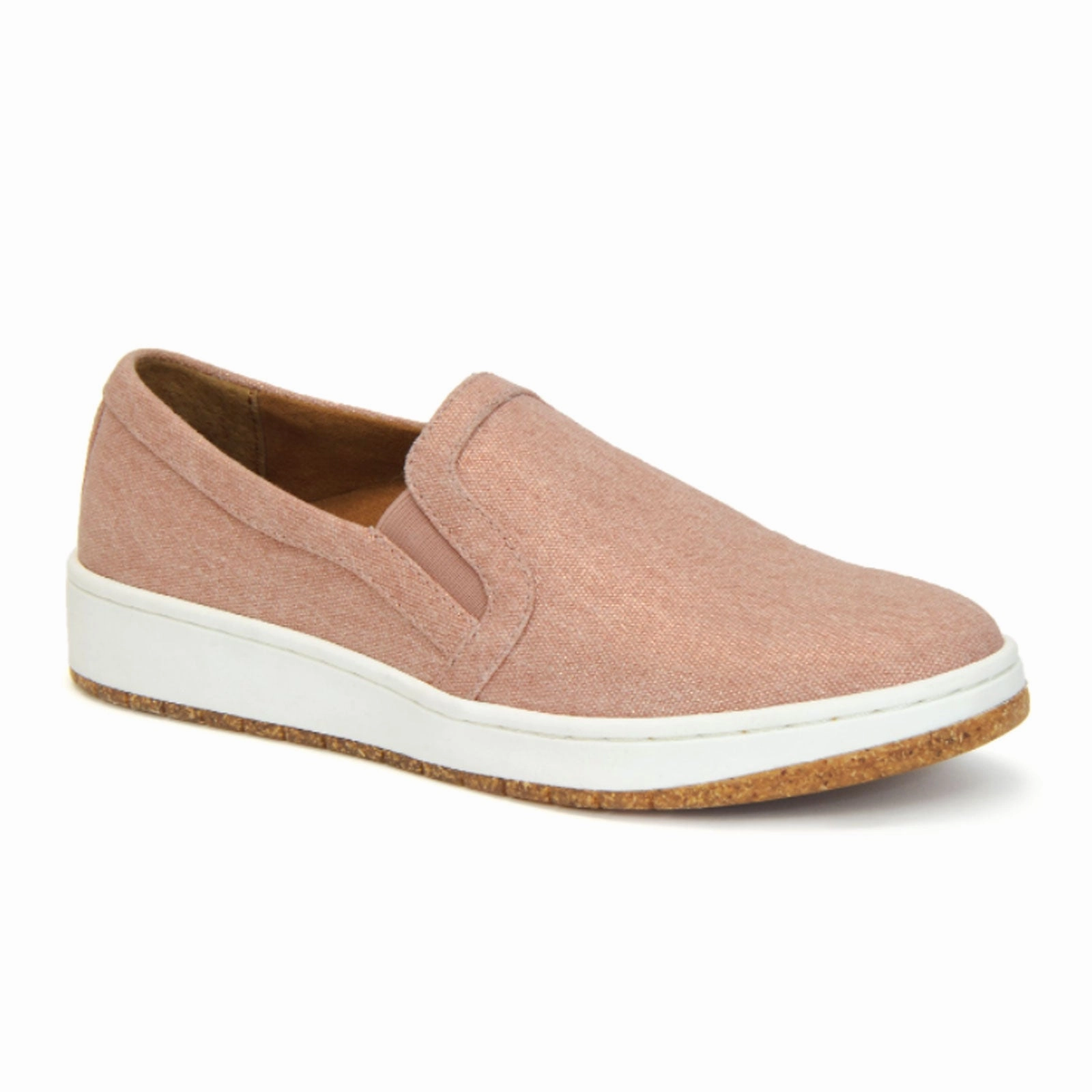 Aetrex Cameron Slip On (Women) - Blush Canvas Timeless Piece Tulle-Overlay