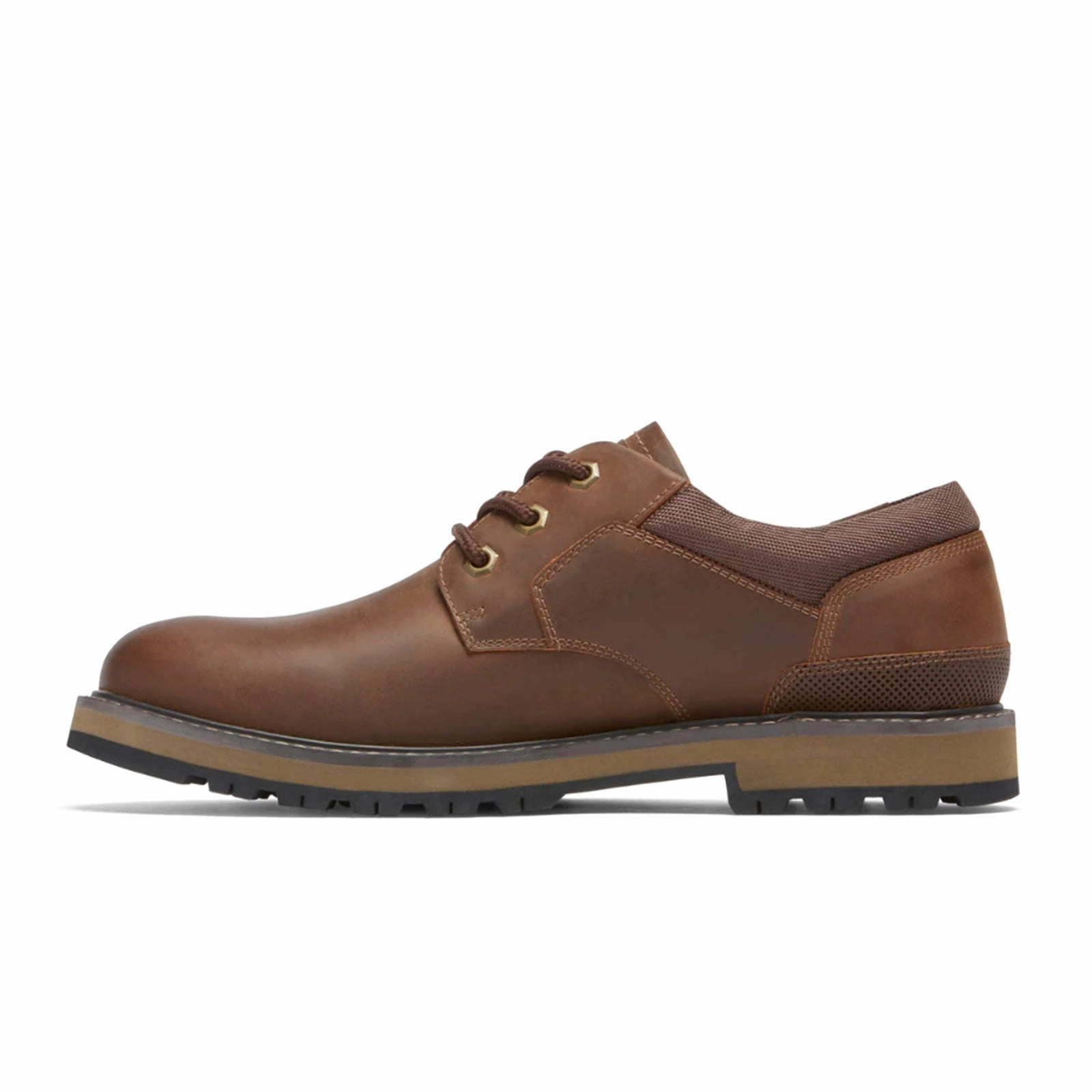 Lounge Outfit Daily Chic Dunham Byrne Plain Toe Oxford (Men) - Brown Leather
