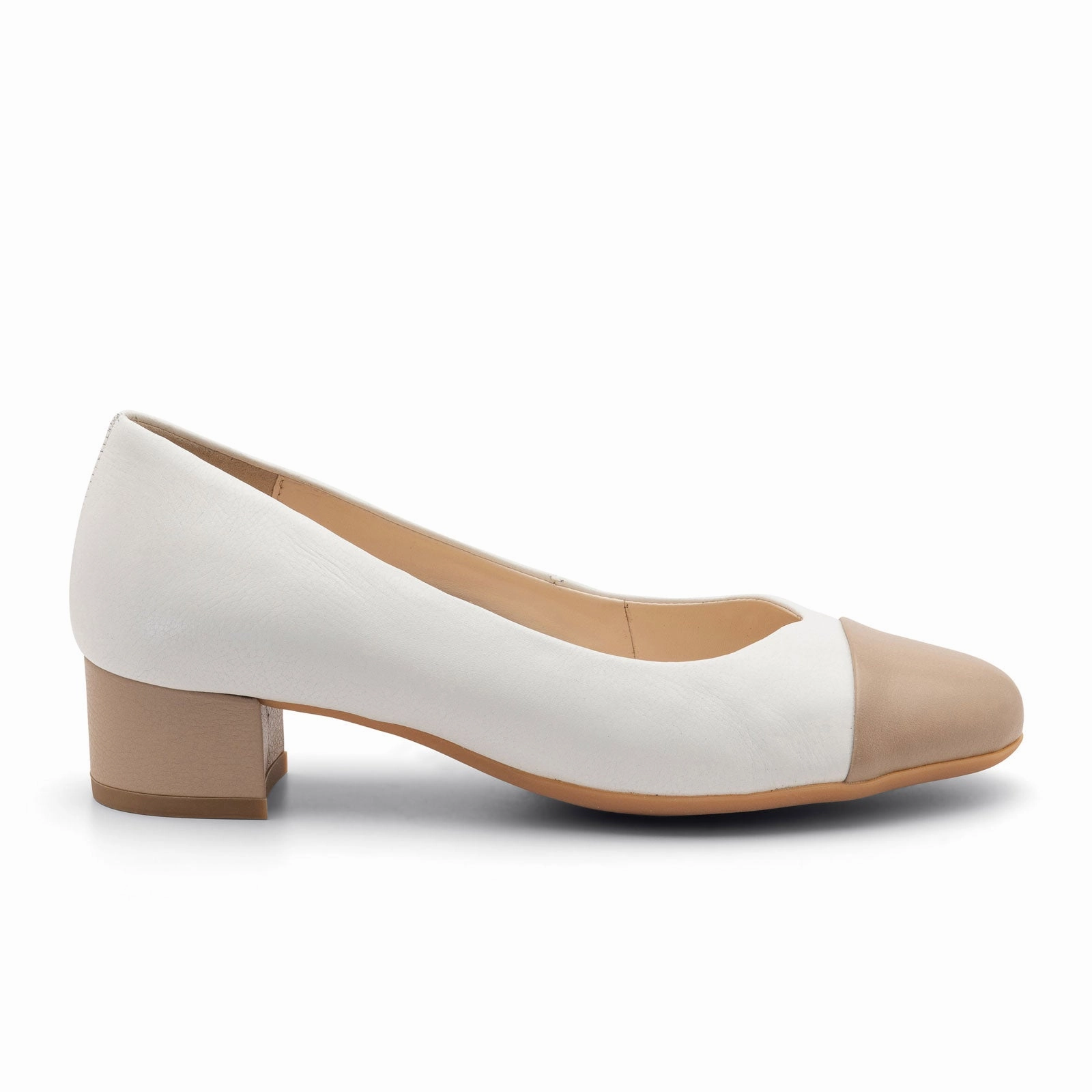 Ara Nanette Block Heel Pump (Women) - Sand/Cream Silk Flow