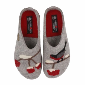 Warranty-Included Lightweight Layer Haflinger Winterbird Clog (Women) - Silver Grey