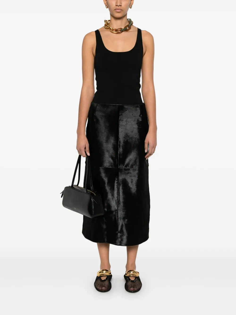 CompressionFreeCuffs Compact Knit Tank in Black