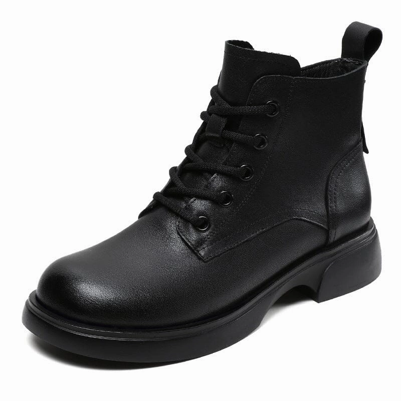 Women Minimalist Soft Leather Flat Ankle Boots beginner-friendly