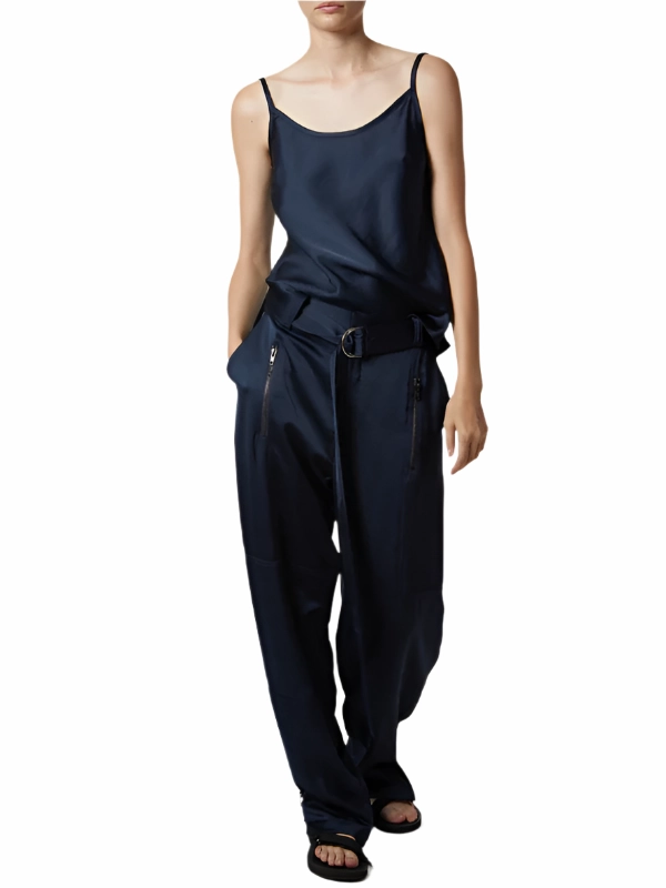 Ethical Mode Elliot Charmeuse Cami in Navy