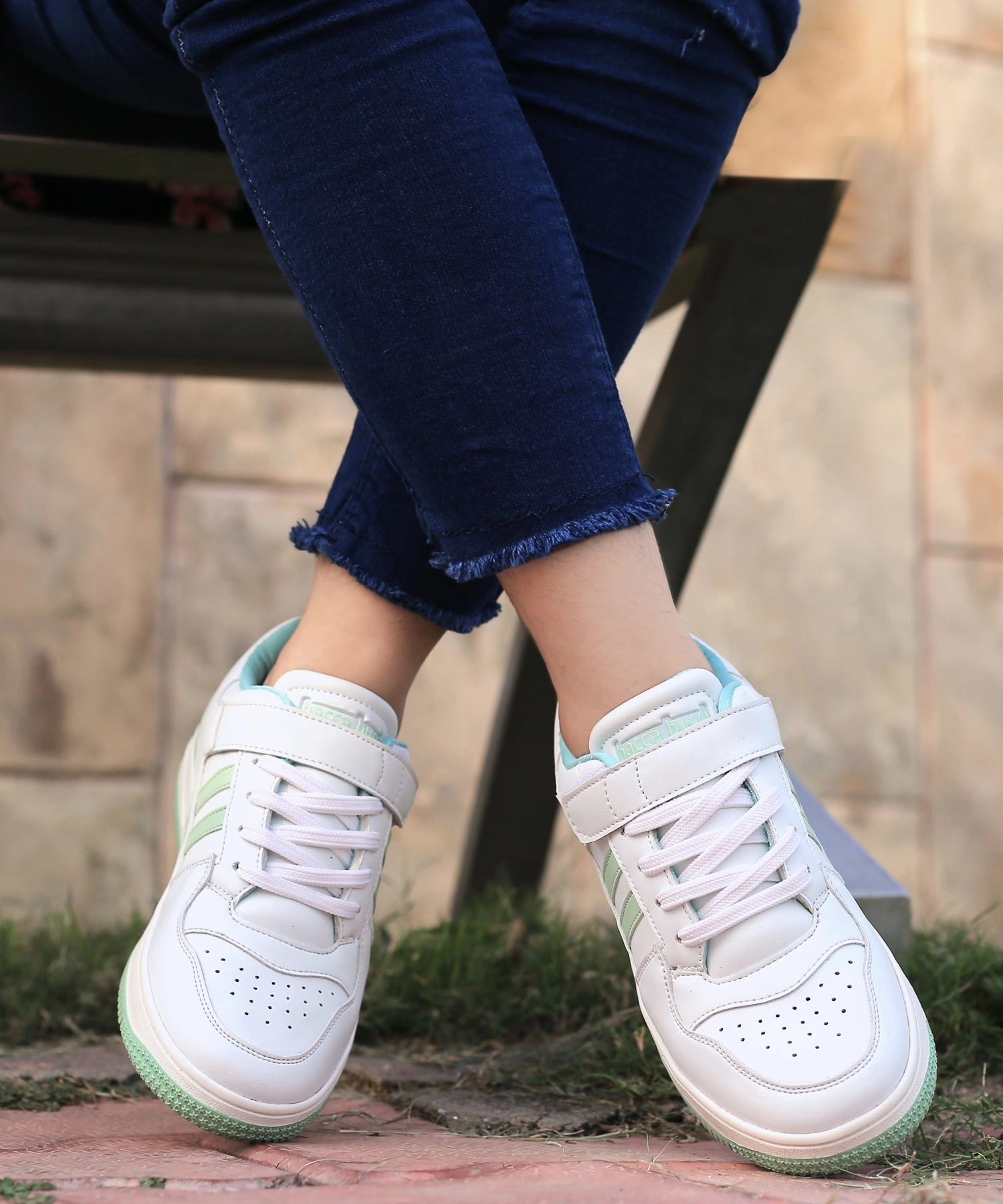 Office Bacca Bucci PHOENIX Low-Top Fashion Women's Sneakers with Hook & Loop Closure