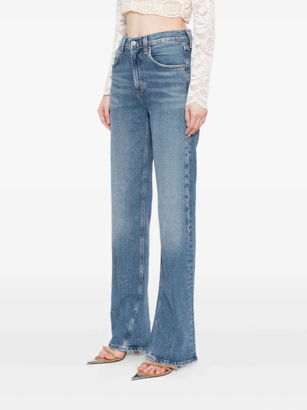 Seamless Design Comfortable Jumpsuit Kick Boot Jean in Curve