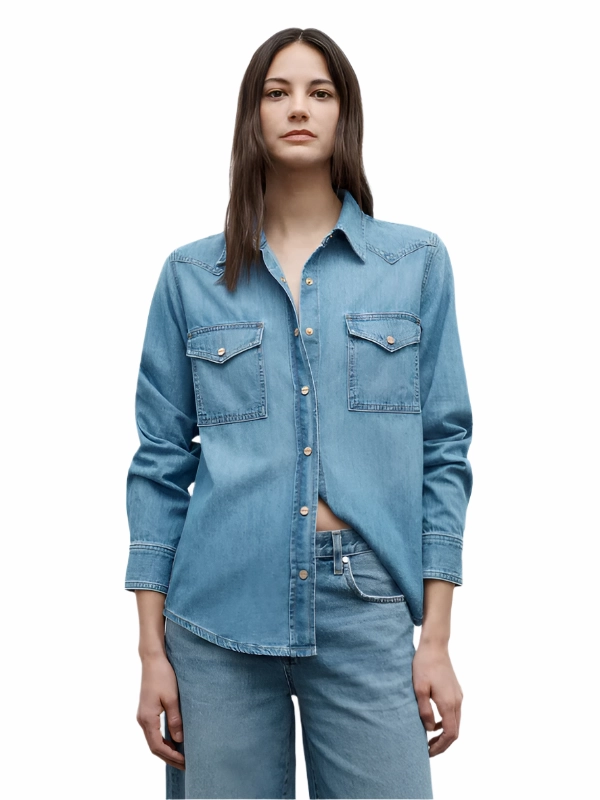 Cowboy Take Me Away Shirt in Vintage Wash Trendy Top