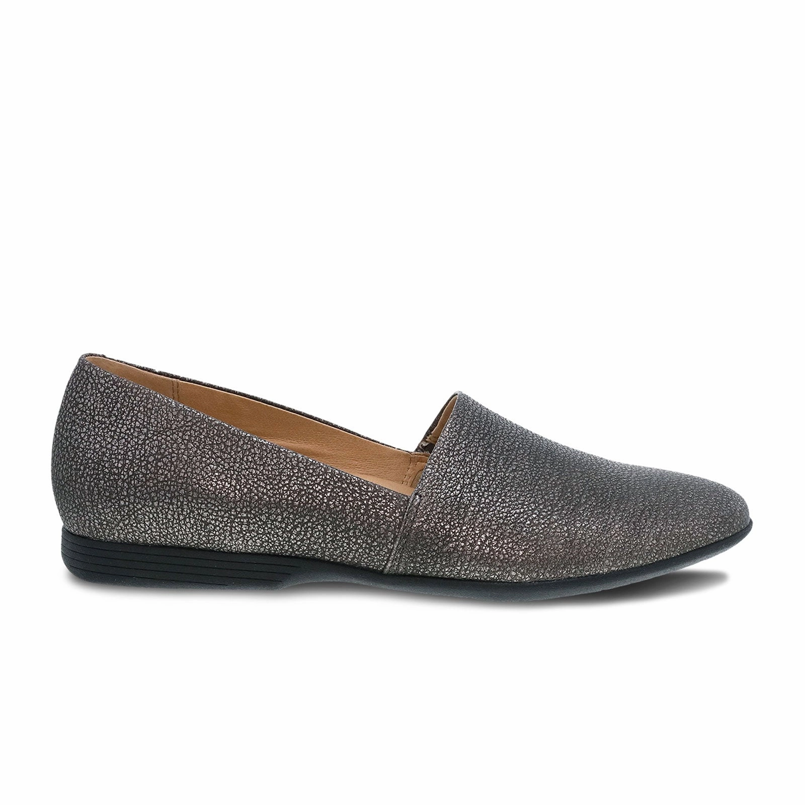 Luxe Fabric Low-Waist Dansko Larisa Slip On Loafer (Women) - Pewter Metallic