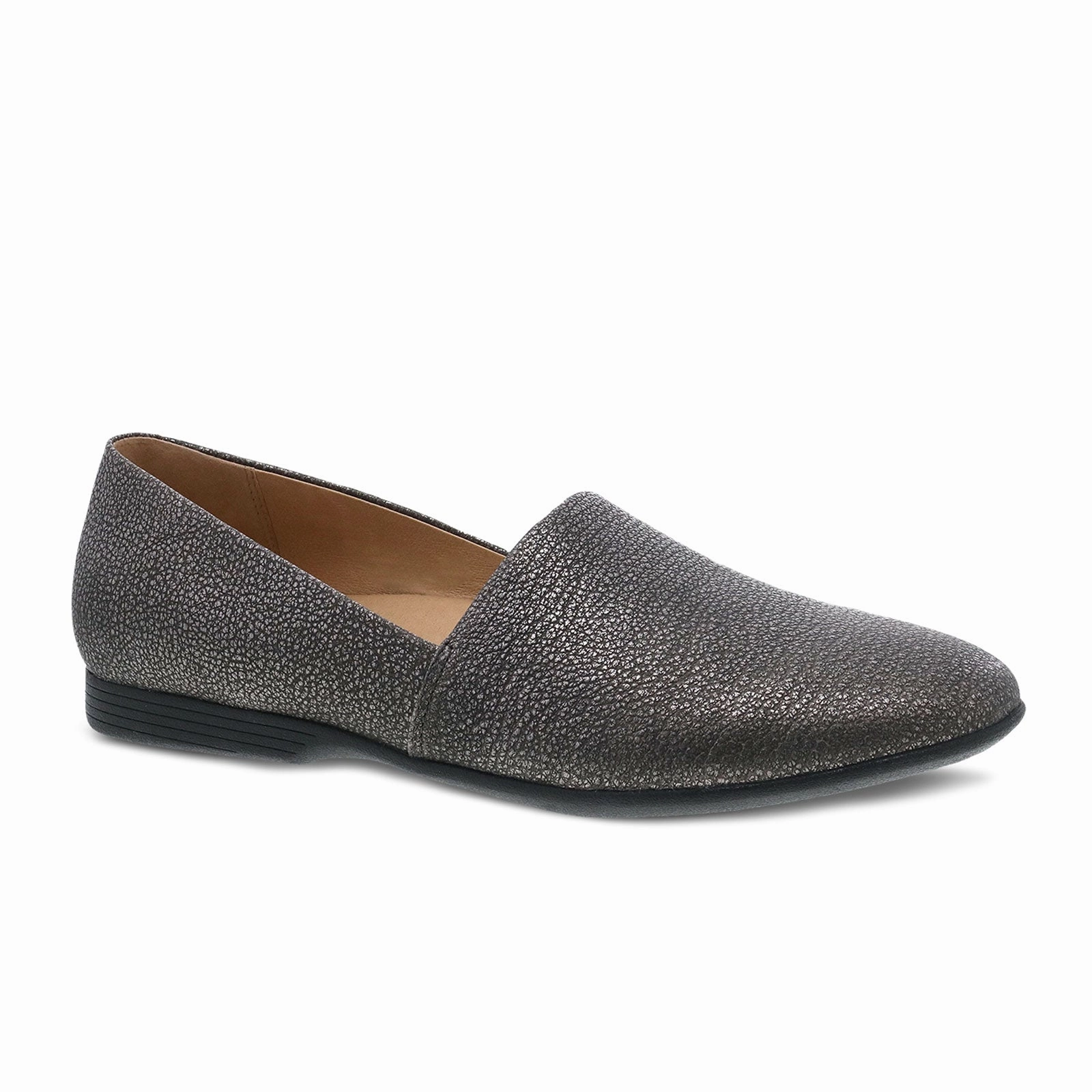 Dansko Larisa Slip On Loafer (Women) - Pewter Metallic Soft and Stylish