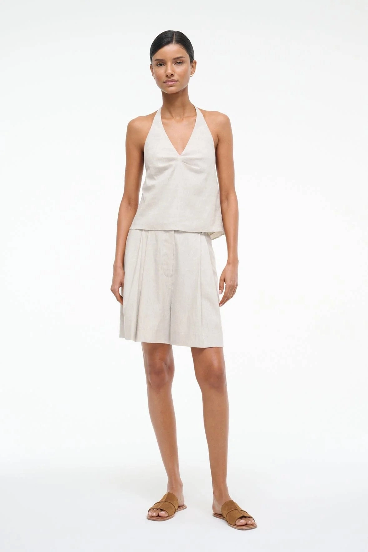 Sustainable Base Cruz Linen Short in Natural