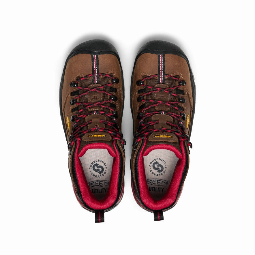 Impact-resistant Cushioning Men's Pittsburgh Energy 6" Waterproof Boot (Carbon Toe)  |  Bison/Black