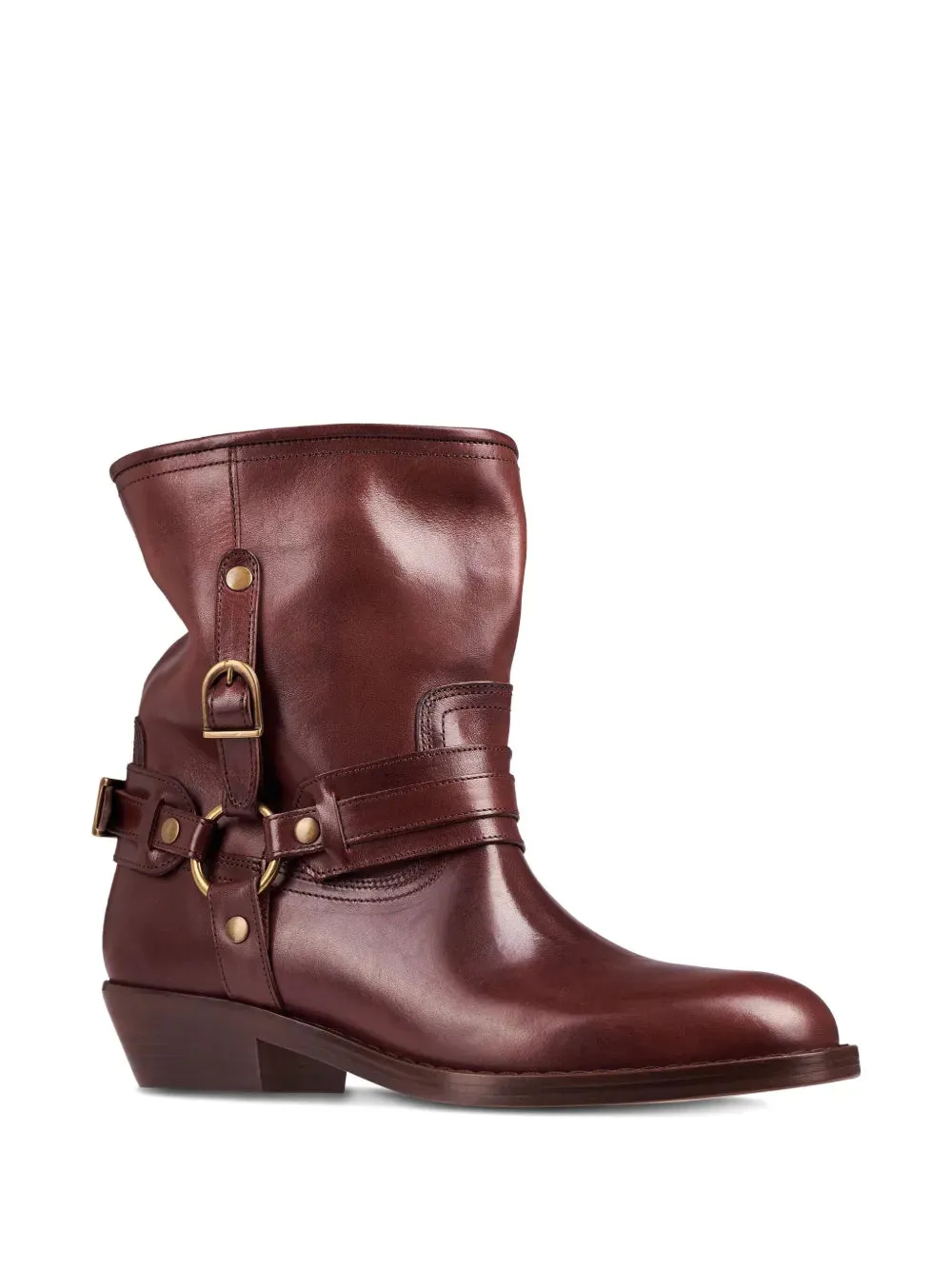 Ildred Boots in Brown lace - up closure