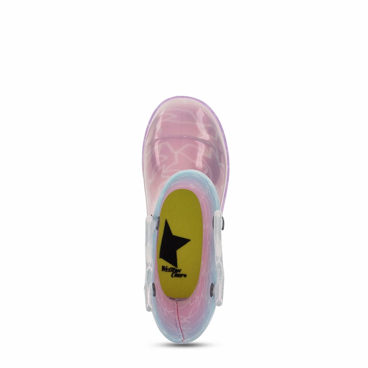 proven Thermal Regulating Fabric Girls' Glitter Stars Lighted Rain Boot 24128251