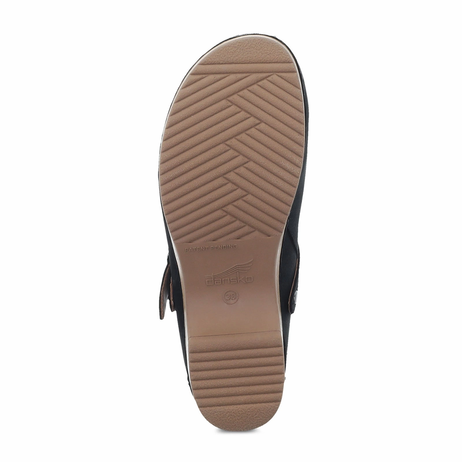 Dansko Berry Clog (Women) - Black Burnished Nubuck Minimal Curve Patterned-Fabric