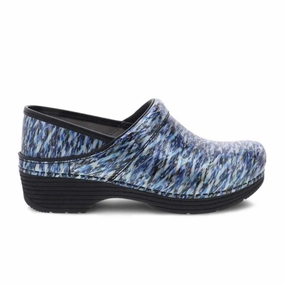 Dansko LT Pro Clog (Women) - Blue Waves Patent Glossy-Finish