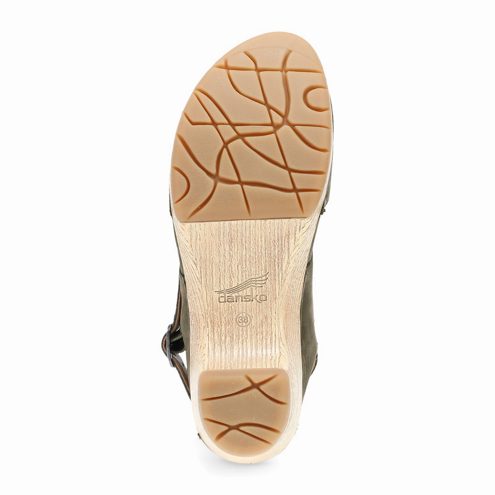 Sage Detail Cotton-Blend Dansko Lucia Heeled Sandal (Women) - Ivy Milled Nubuck
