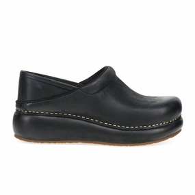 Texture Flow Easy Look Dansko Platform Pro Clog (Women) - Black Burnished Nubuck