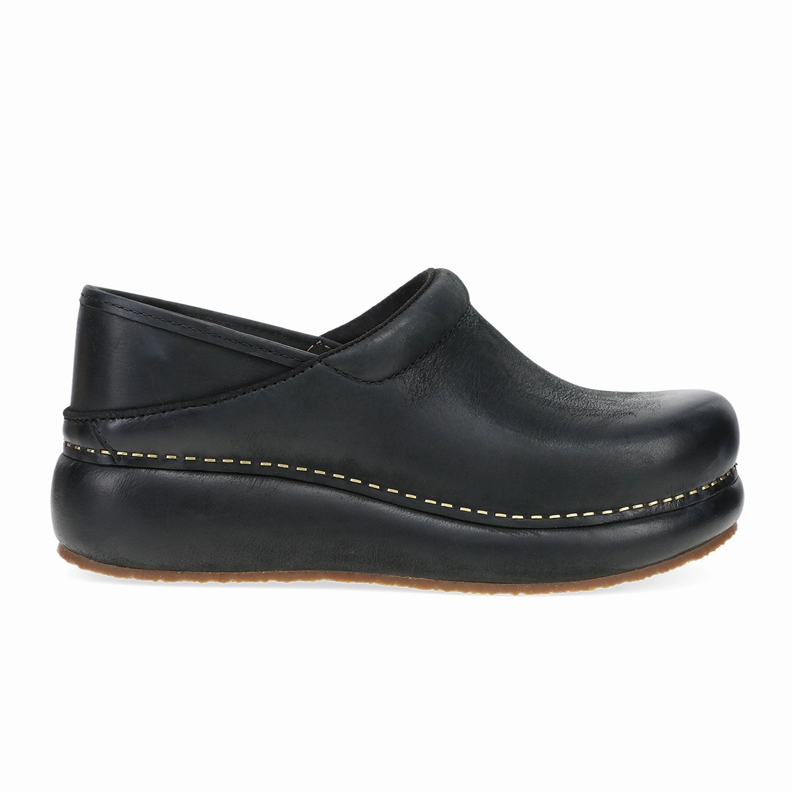 Texture Flow Easy Look Dansko Platform Pro Clog (Women) - Black Burnished Nubuck
