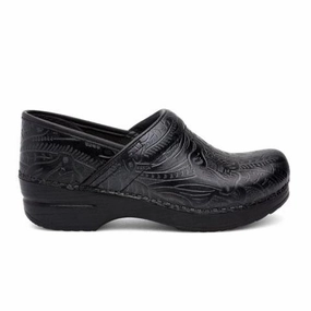 Relaxed Design Dansko Professional Clog (Women) - Black Tooled Leather