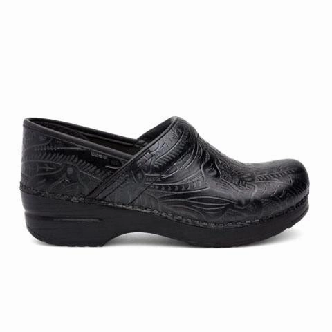 Relaxed Design Dansko Professional Clog (Women) - Black Tooled Leather
