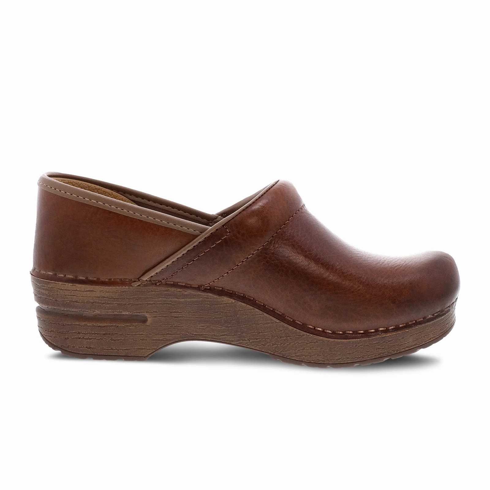 Flattering and Effortless Quiet Luxury Dansko Professional Clog (Women) - Saddle Full Grain