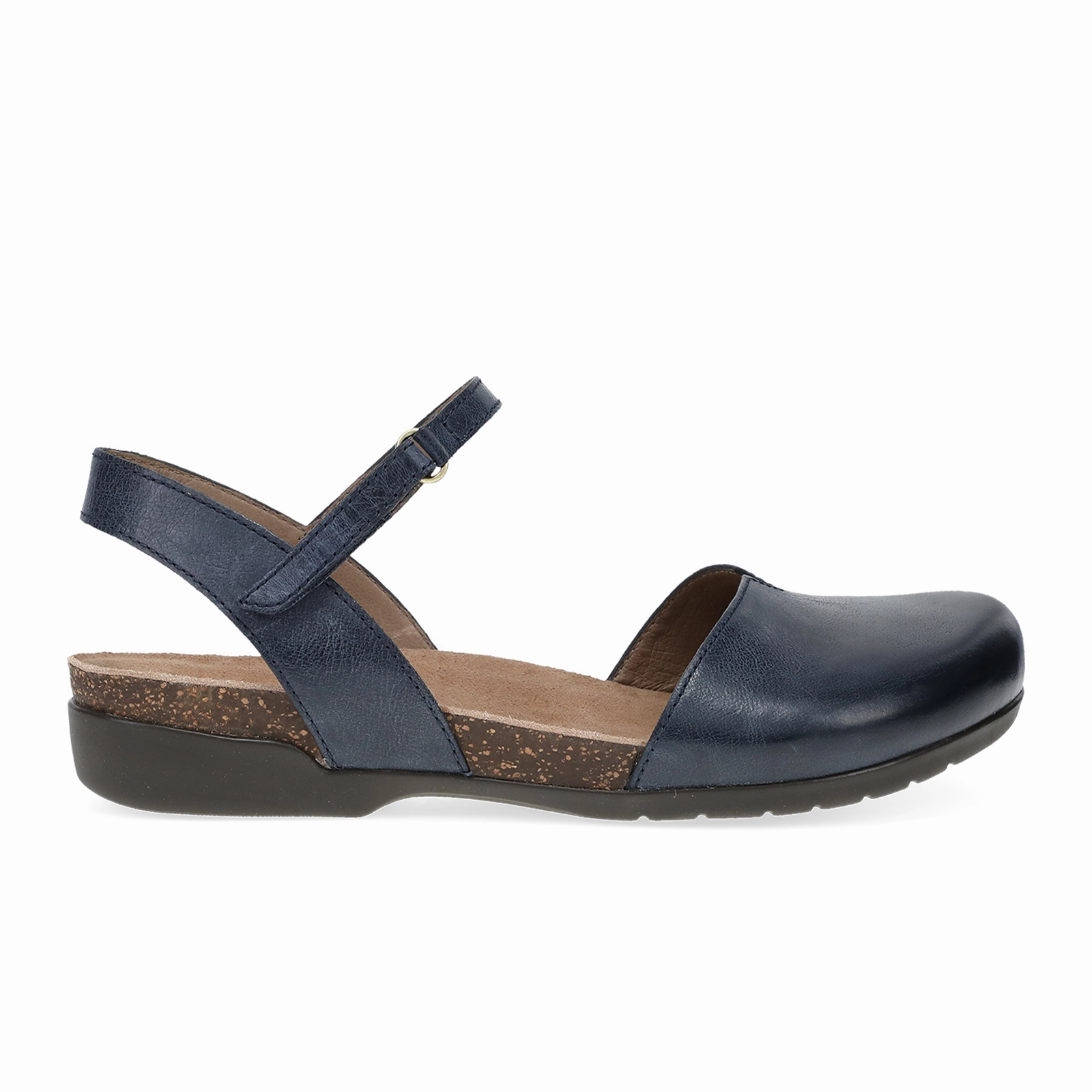 Silky Silhouette Cafe Vibe Dansko Rowan Backstrap Sandal (Women) - Navy Waxy Burnished