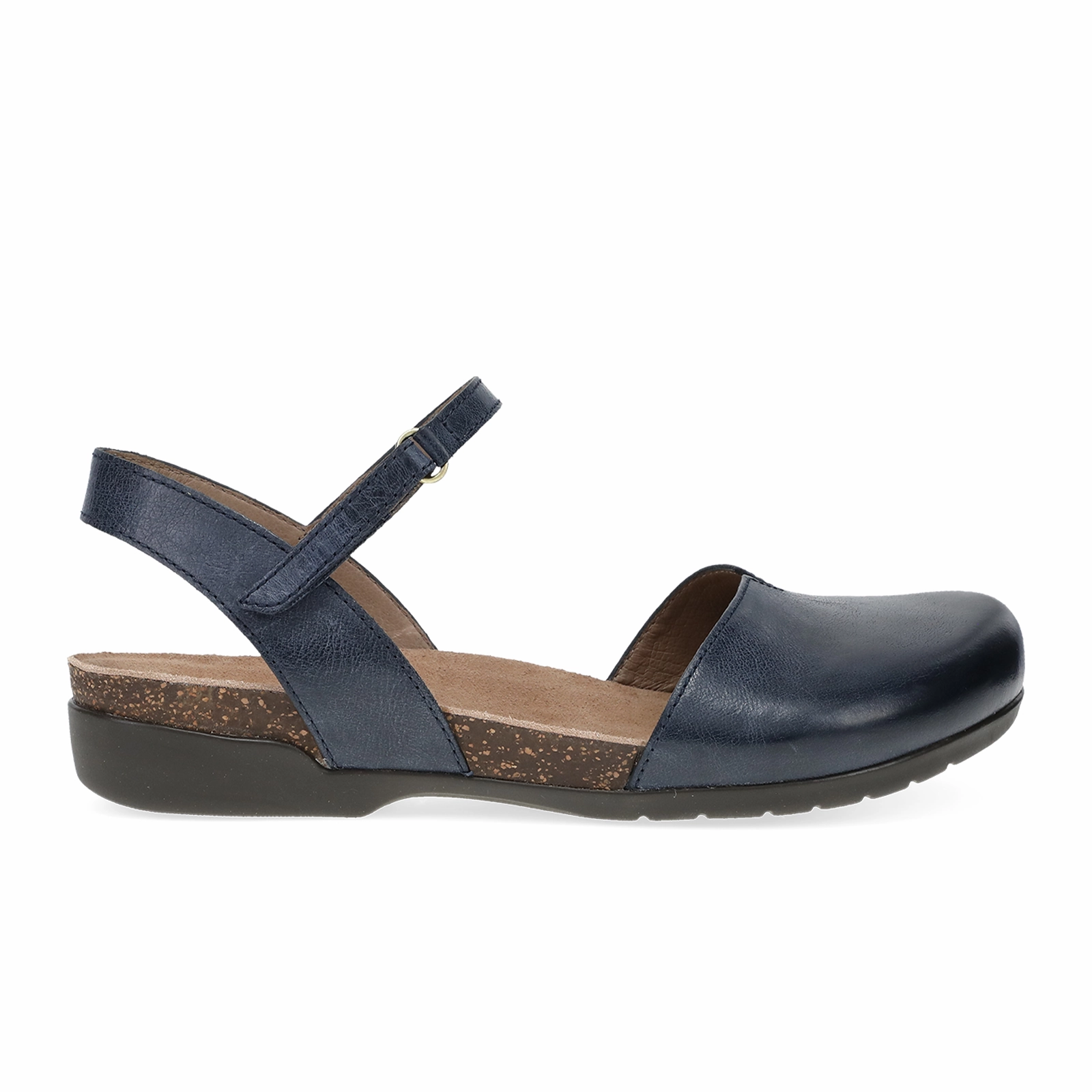 Neutral palette Flattering Shape Dansko Rowan Backstrap Sandal (Women) - Navy Waxy Burnished
