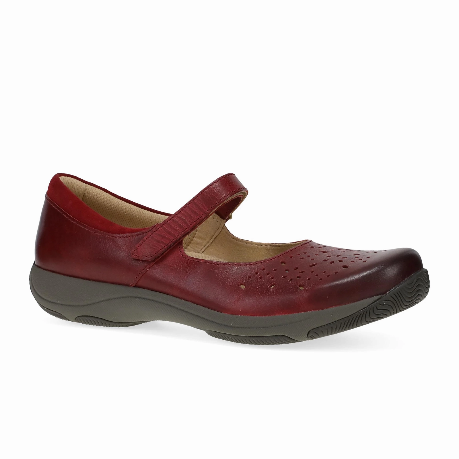Office Friendly Dansko Stacy Mary Jane (Women) - Red Waxy Burnished