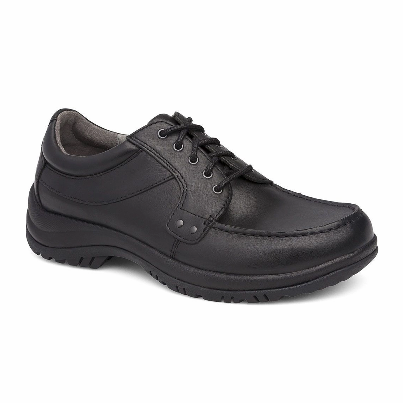 Power Soft Dansko Wyatt Oxford (Men) - Black Full Grain